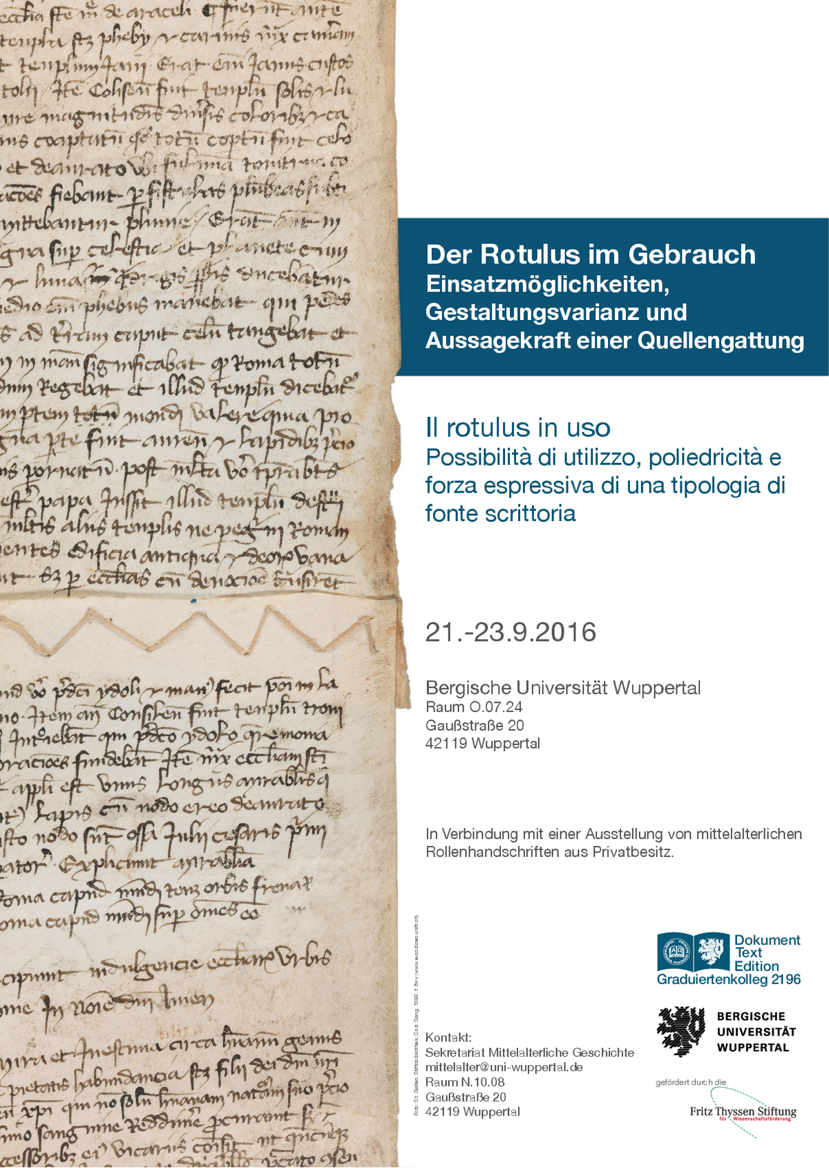 Der Rotulus im Gebrauch